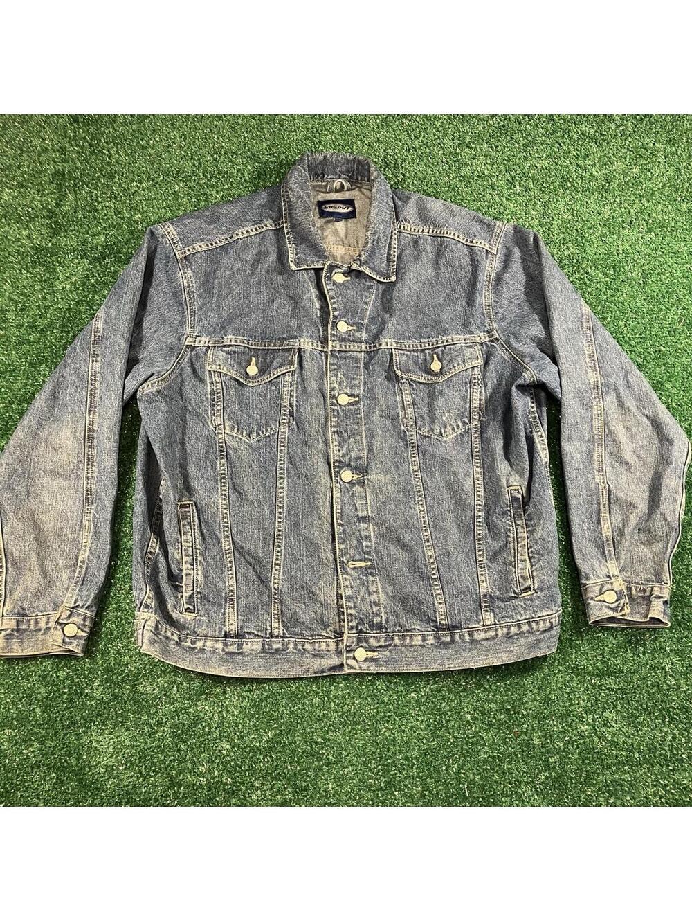 Y2k retro Sideout blue denim jacket weather skater grunge hip hop size XL